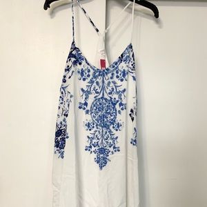 BRAND NEW! White & blue dress
